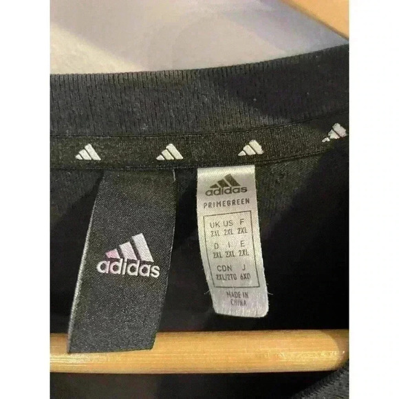Adidas Men's Shirts 2XL XXL Black Short Sleeve t-shirt Logo Lot Bundle - Picture 6 of 6